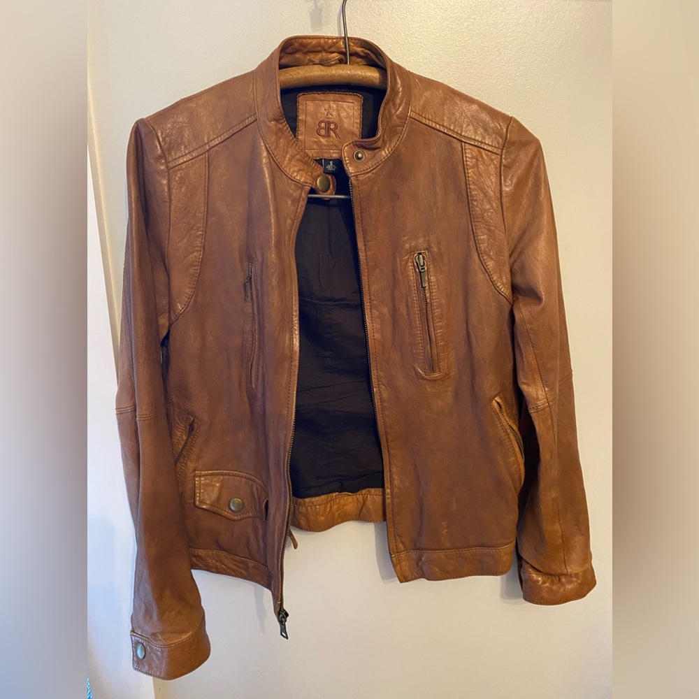 Ladies lined leather jacket,